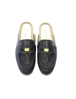 Flavie leather moccasin Black