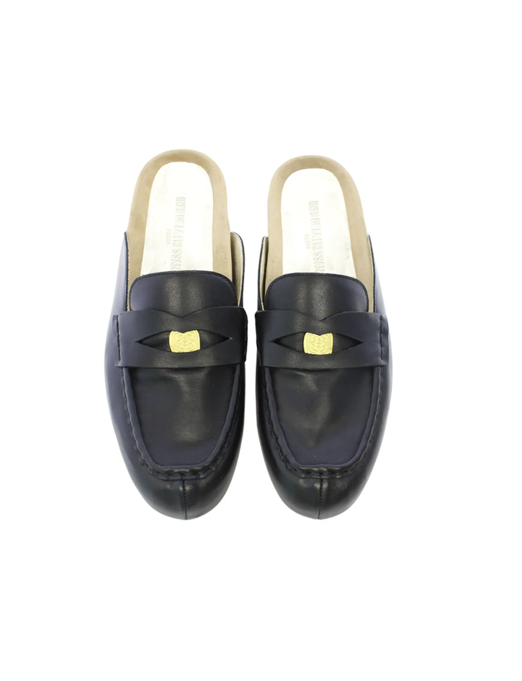 Flavie leather moccasin Black