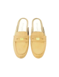 Flavie natural leather moccasin mule