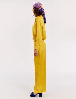 Fluid yellow buttercup Luciano trousers
