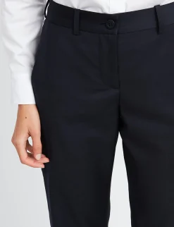 Francisco navy blue wool trousers