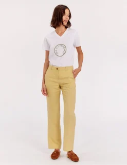 Francisco trousers in lemon linen