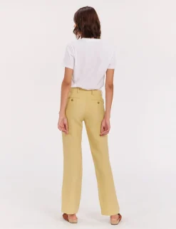 Francisco trousers in lemon linen
