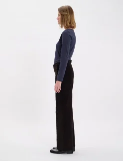 Gabriel trousers in brown milleraies velvet