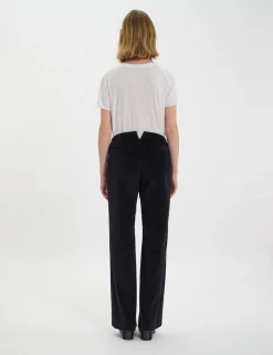 Gabriel trousers in smooth black velvet