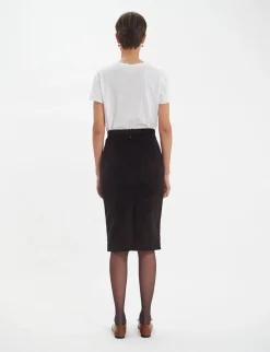 Gabriela skirt in brown milleraie velvet