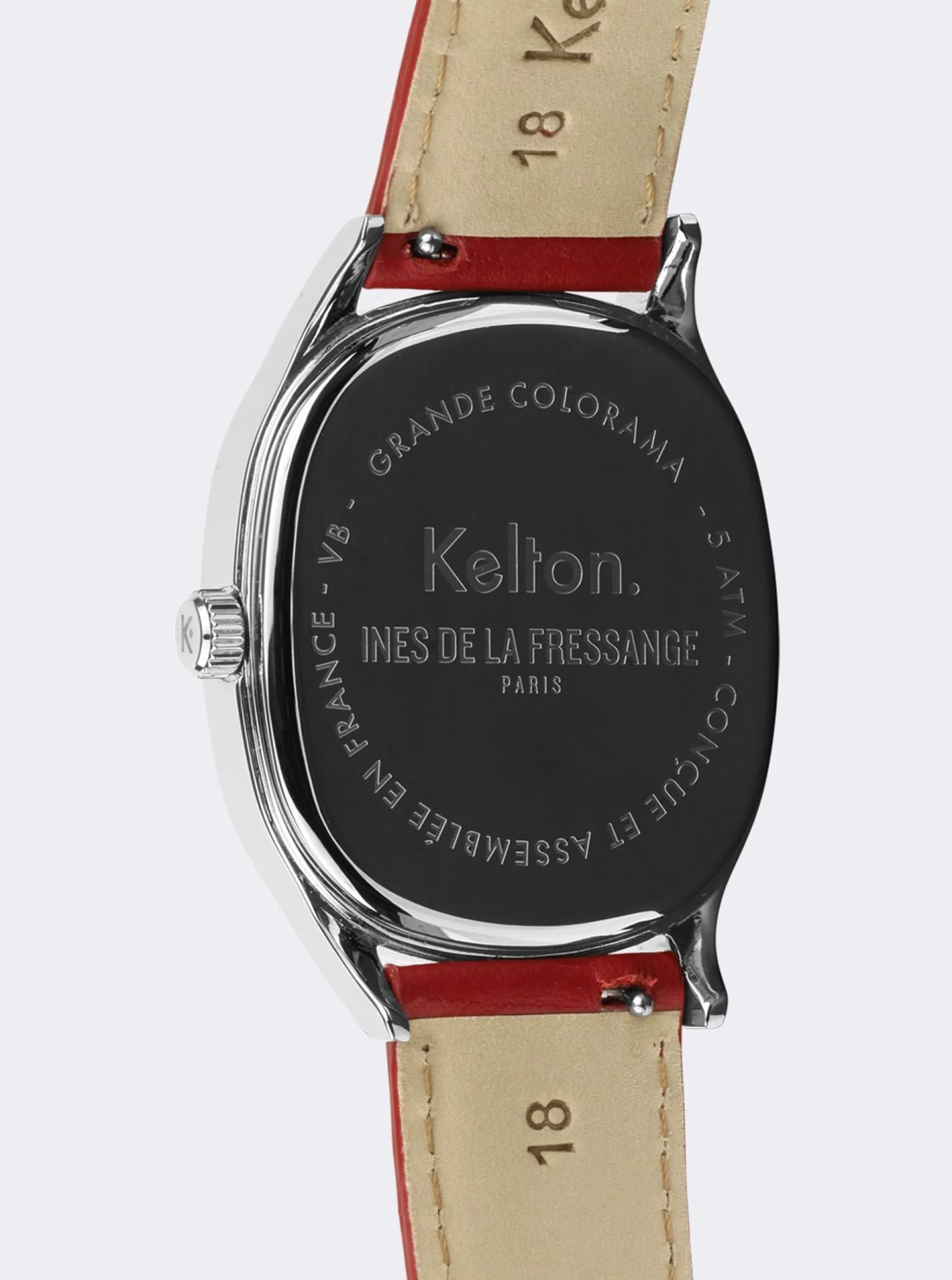 Grande Colorama red watch Kelton x Ines de la Fressange Paris