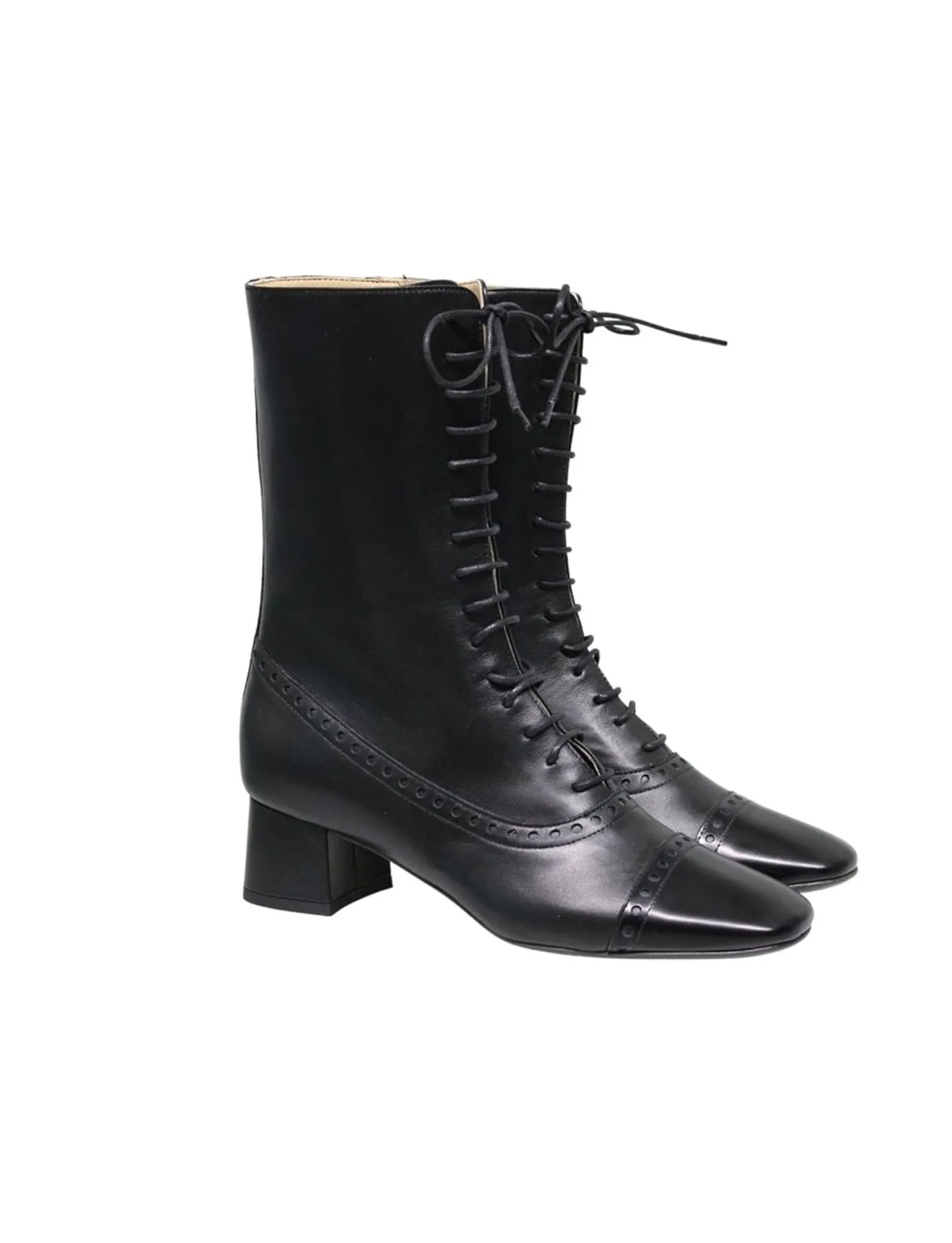 High lace-up boots