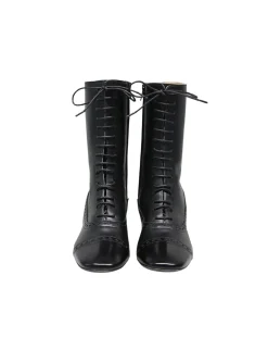 High lace-up boots