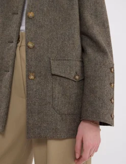 Jil mottled green wool jacket