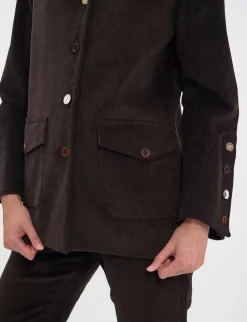 Jill jacket in brown milleraies velvet