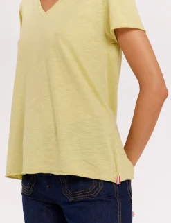 Katalina V-neck T-shirt lemon