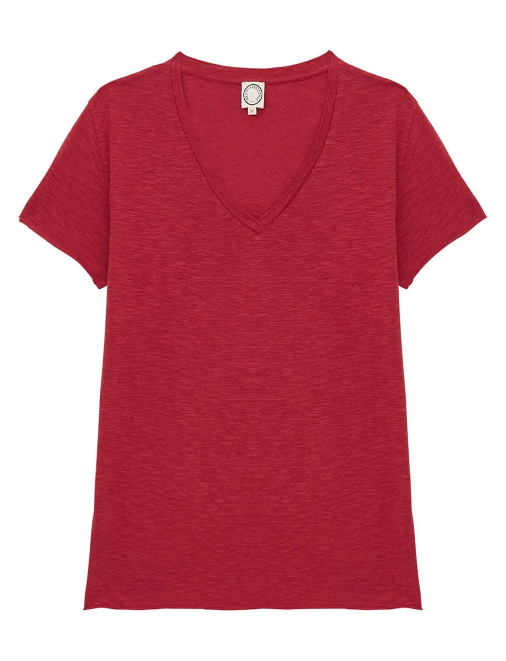 Katalina V-neck T-shirt Raspberry
