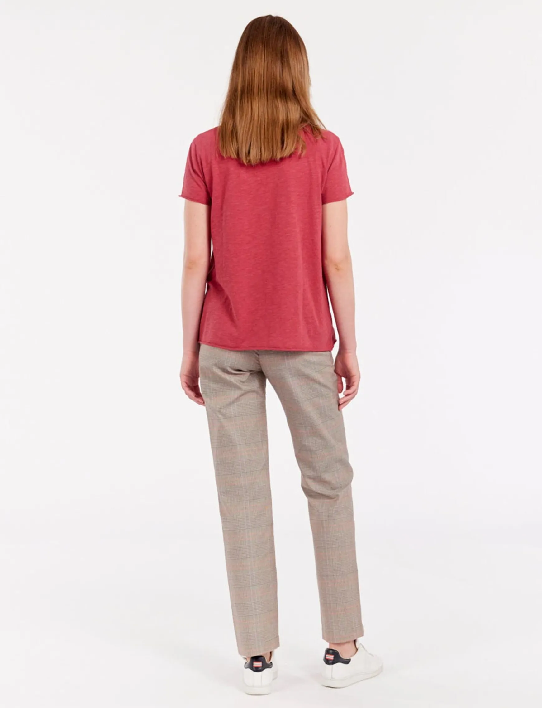 Katalina V-neck T-shirt Raspberry