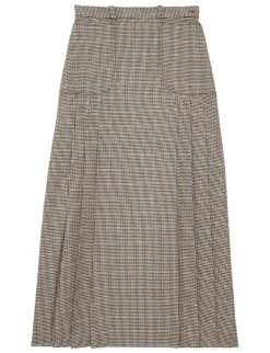 Leila houndstooth skirt