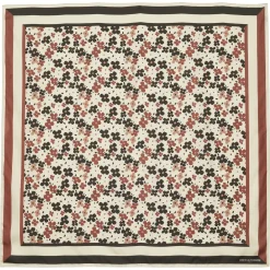 Lewis silk scarf, floral design in a variation of browns