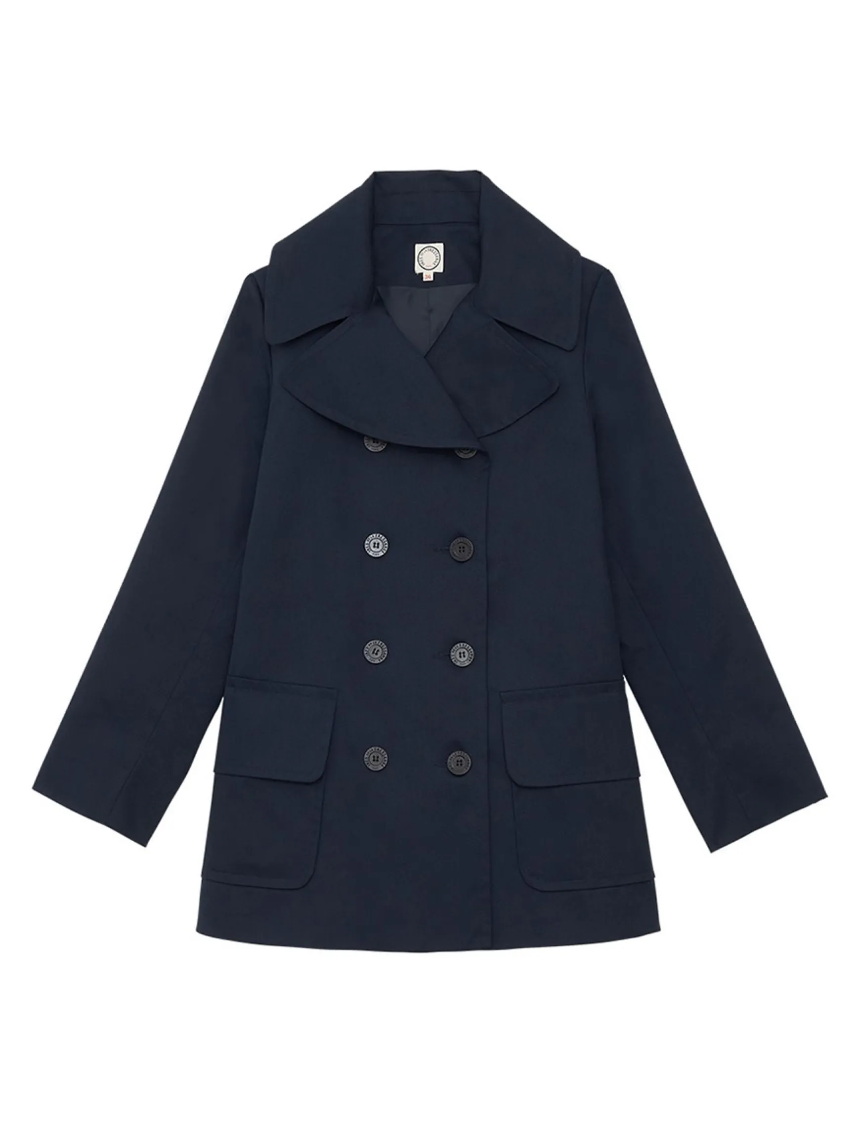 Lightweight navy blue Seraphine coat