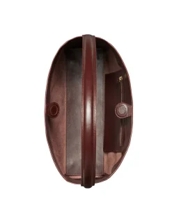 Léonore M burgundy leather bag