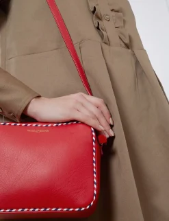 Marcia red leather bag