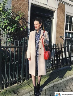 Marcia red leather bag