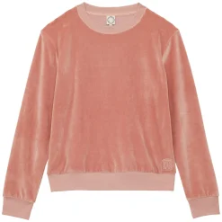 Mathilde sweater in smooth powder pink velvet