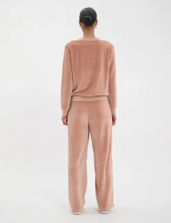 Mathilde sweater in smooth powder pink velvet