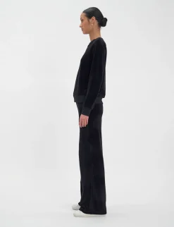Mathilde sweatshirt in smooth black velvet