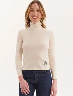 Matthieu ecru lightweight turtleneck jumper
