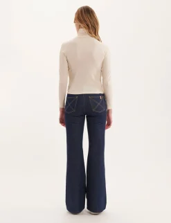 Matthieu ecru lightweight turtleneck jumper