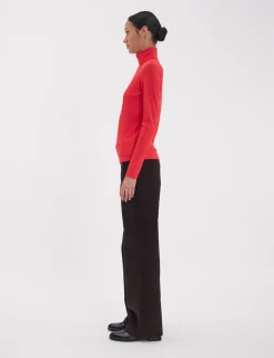 Matthieu red turtleneck T-shirt