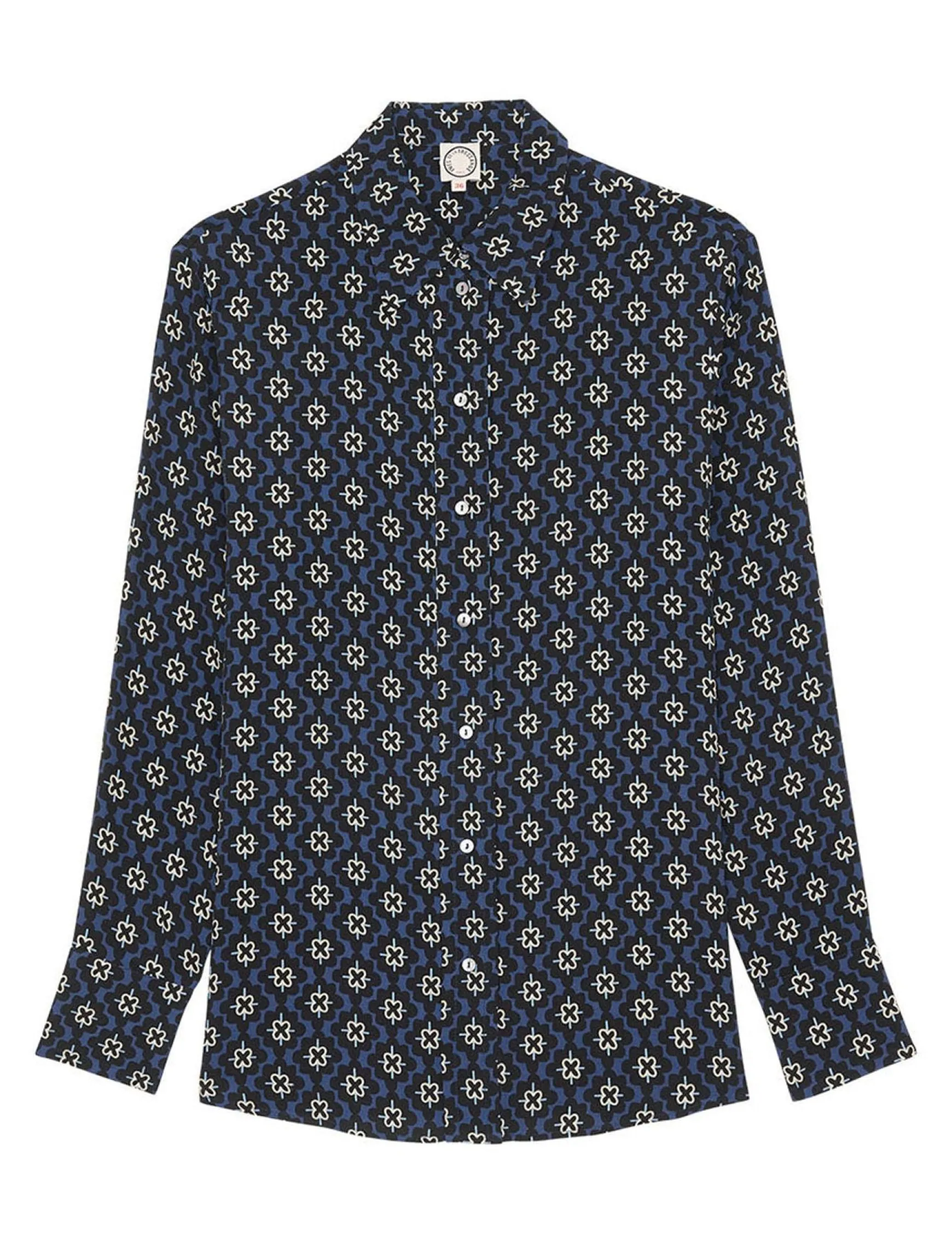 Maureen blue print shirt