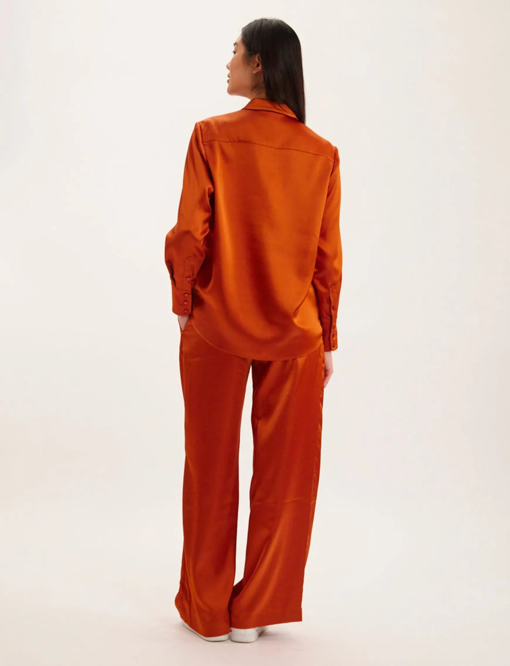 Maureen burnt orange shirt