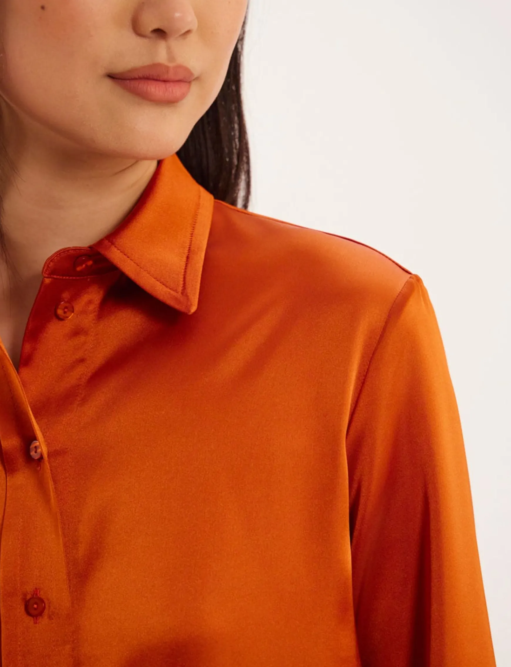 Maureen burnt orange shirt