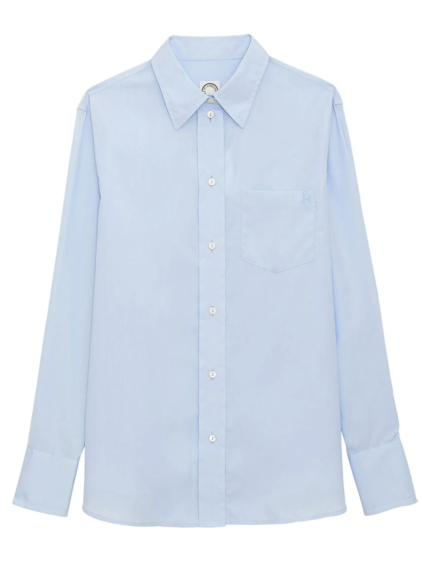 Maureen light blue shirt