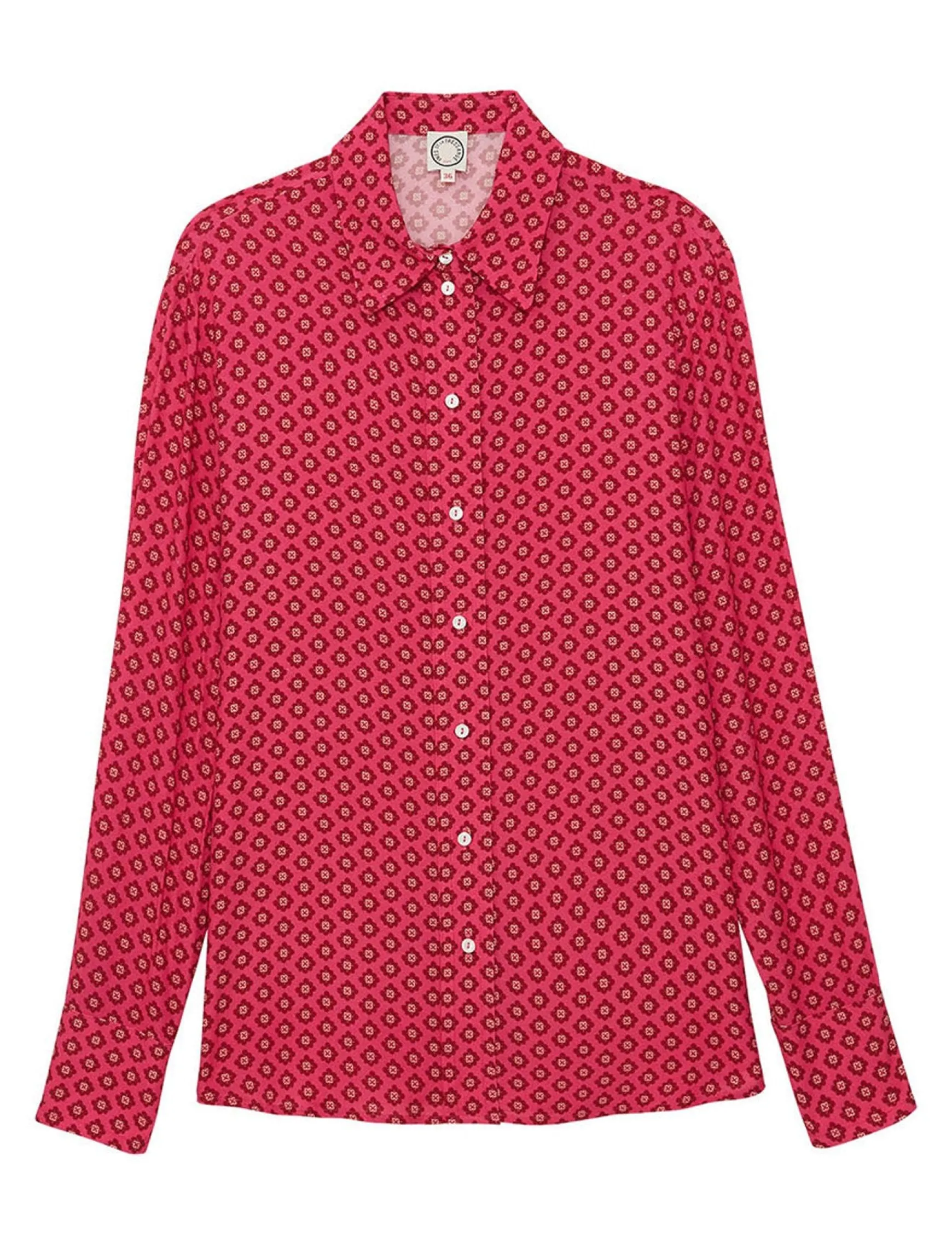 Maureen pink crepe shirt