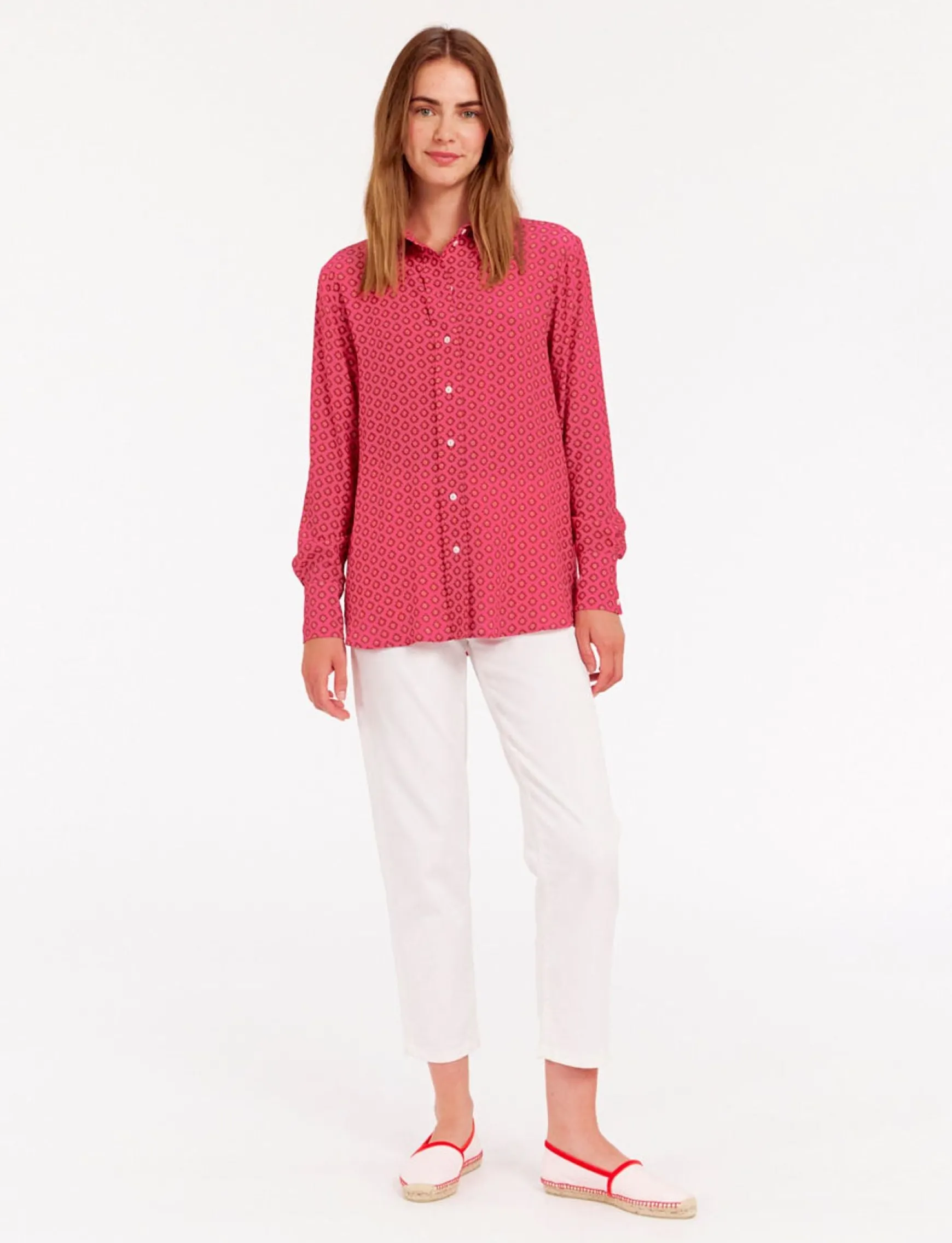 Maureen pink crepe shirt