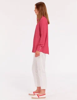 Maureen pink crepe shirt
