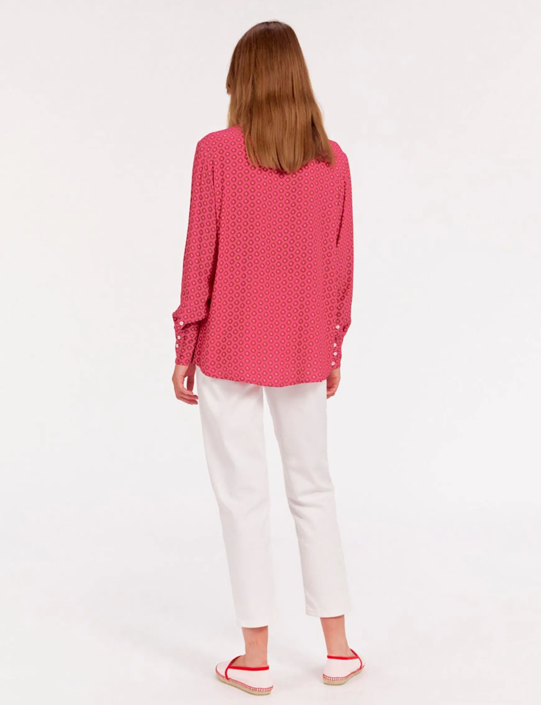 Maureen pink crepe shirt