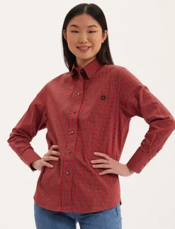 Maureen red check shirt