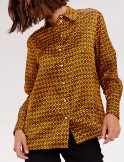 Maureen satin print shirt