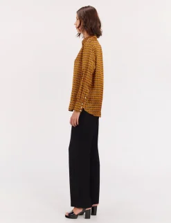 Maureen satin print shirt