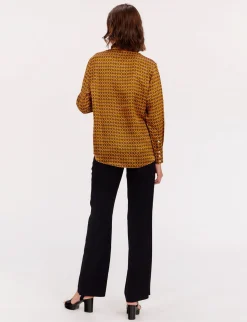 Maureen satin print shirt