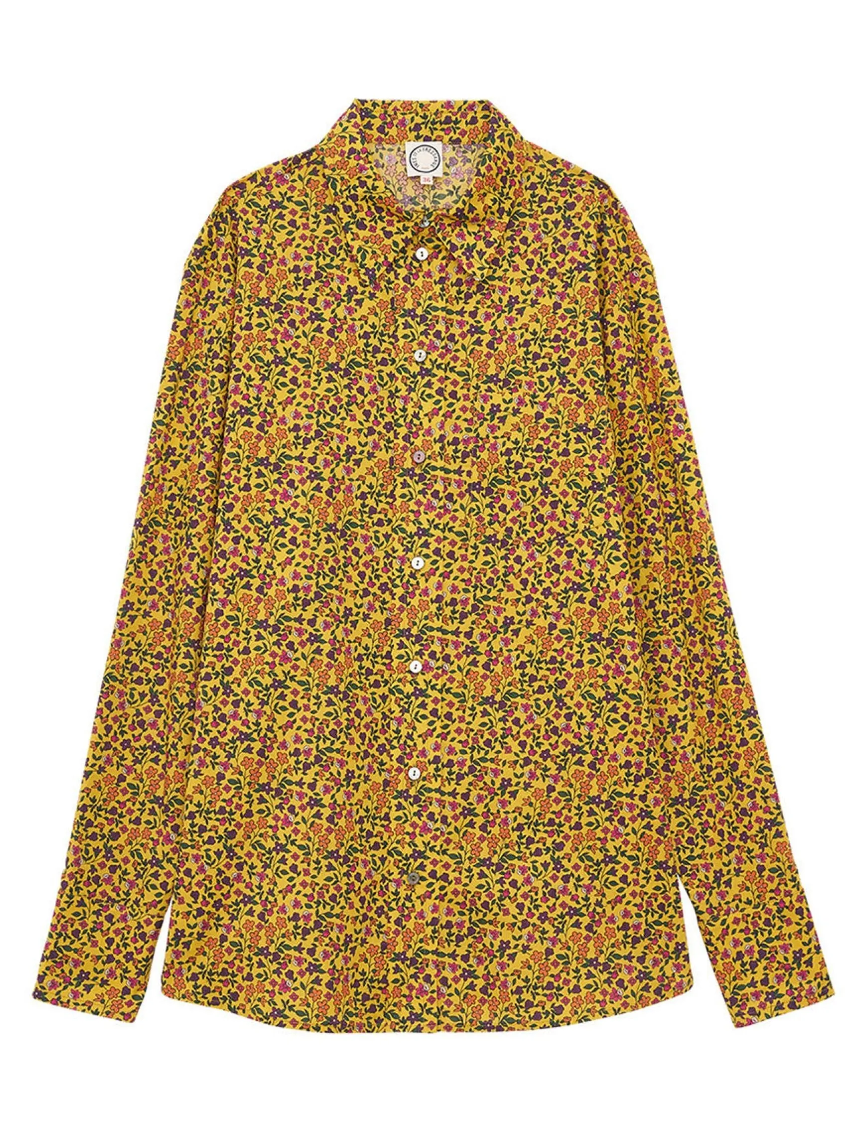 Maureen yellow floral shirt