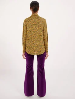 Maureen yellow floral shirt