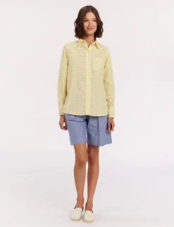 Maureen yellow striped shirt
