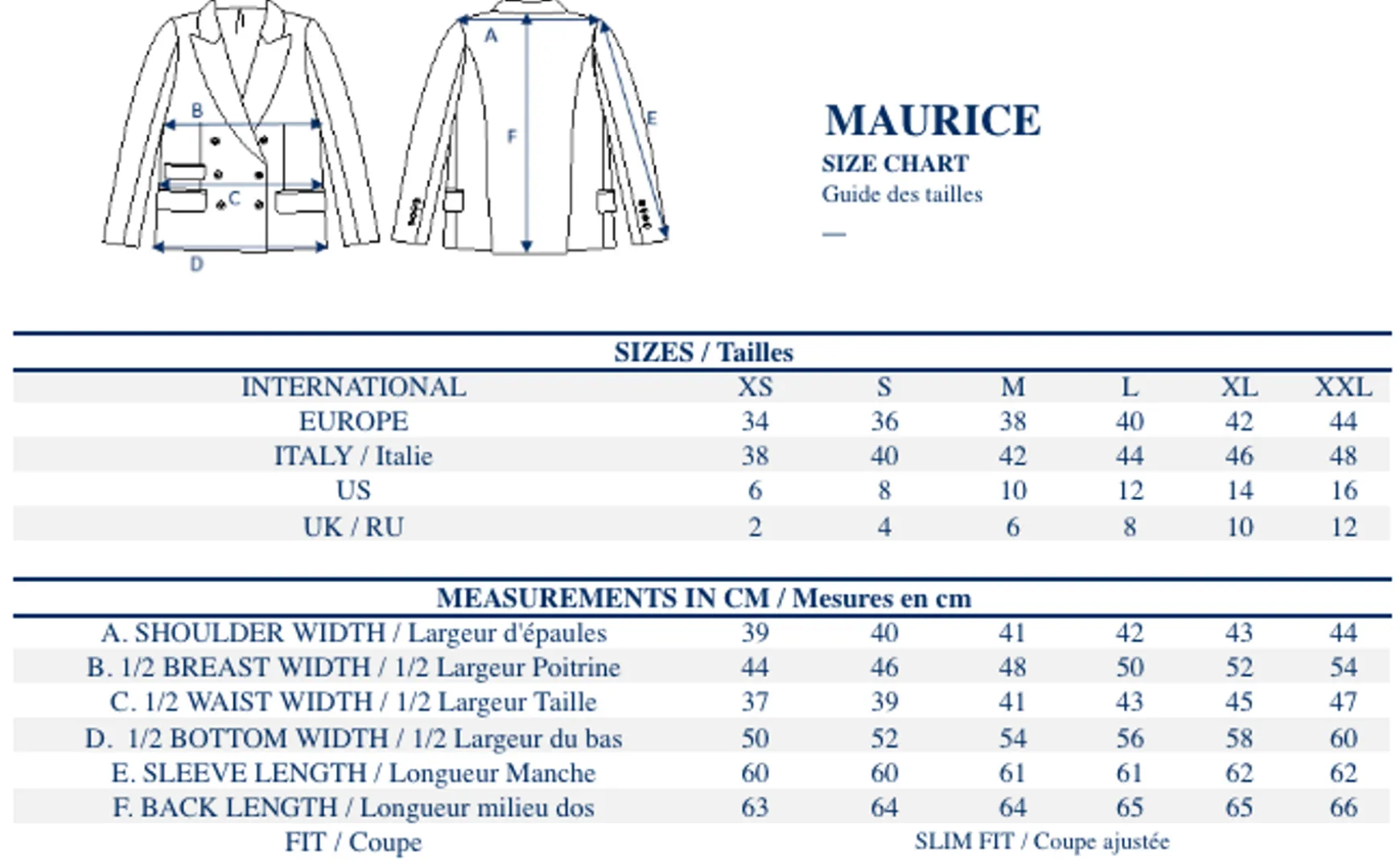 Maurice blue and orange checked jacket