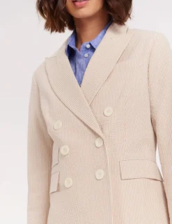 Maurice ecru striped jacket