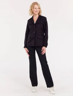 Midnight blue wool Flipper Saharienne