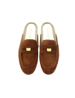 Moccasin mule Flavie cognac leather