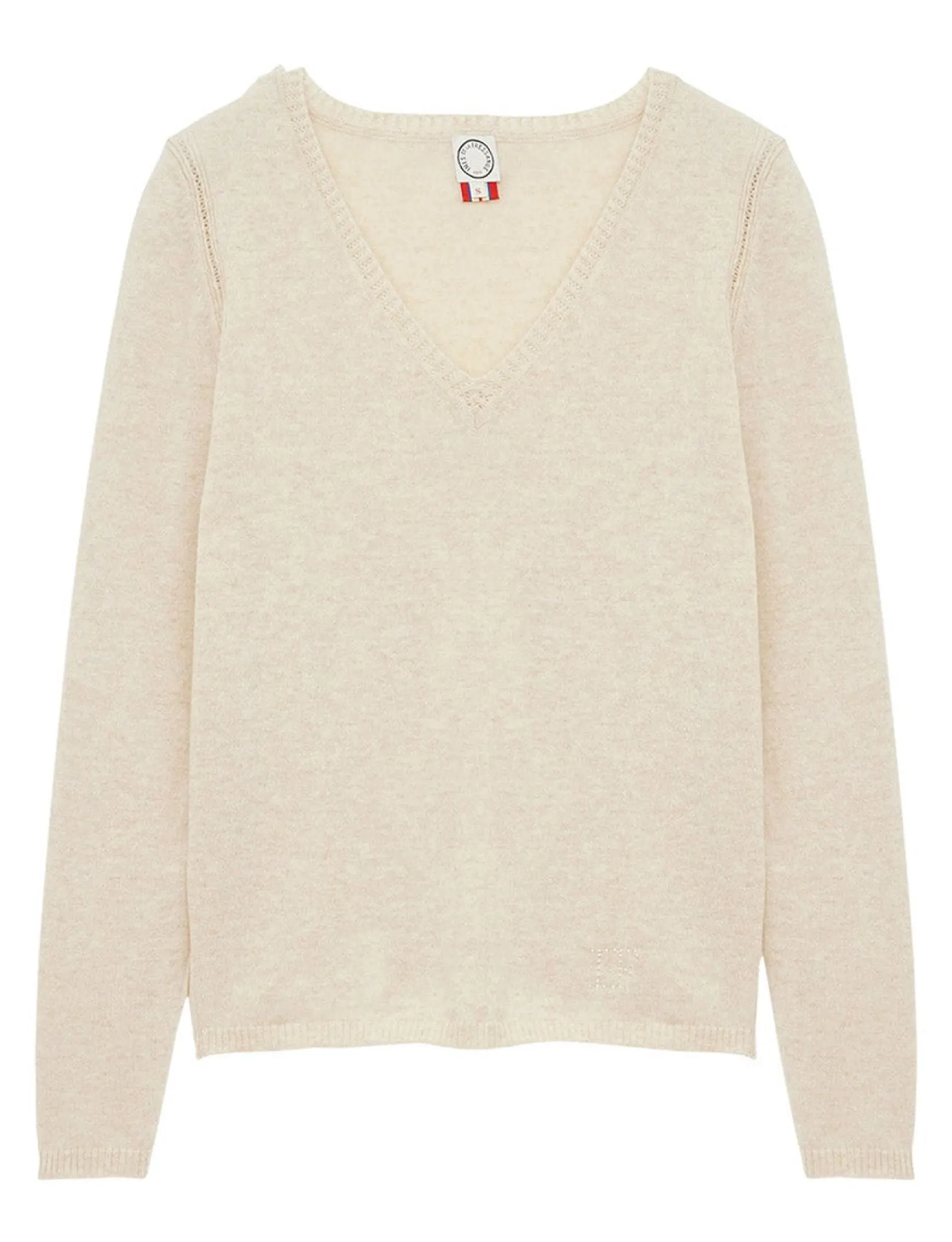 Morgane beige v-neck jumper